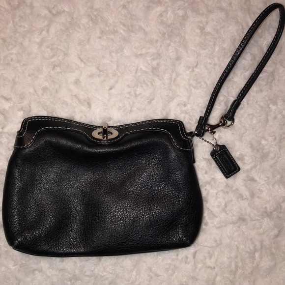 Coach Handbags - Adorable COACH black wristlet !